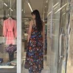 Φορεμα πριντ μαυρο πισω οψη Φόρεμα με Πριντ