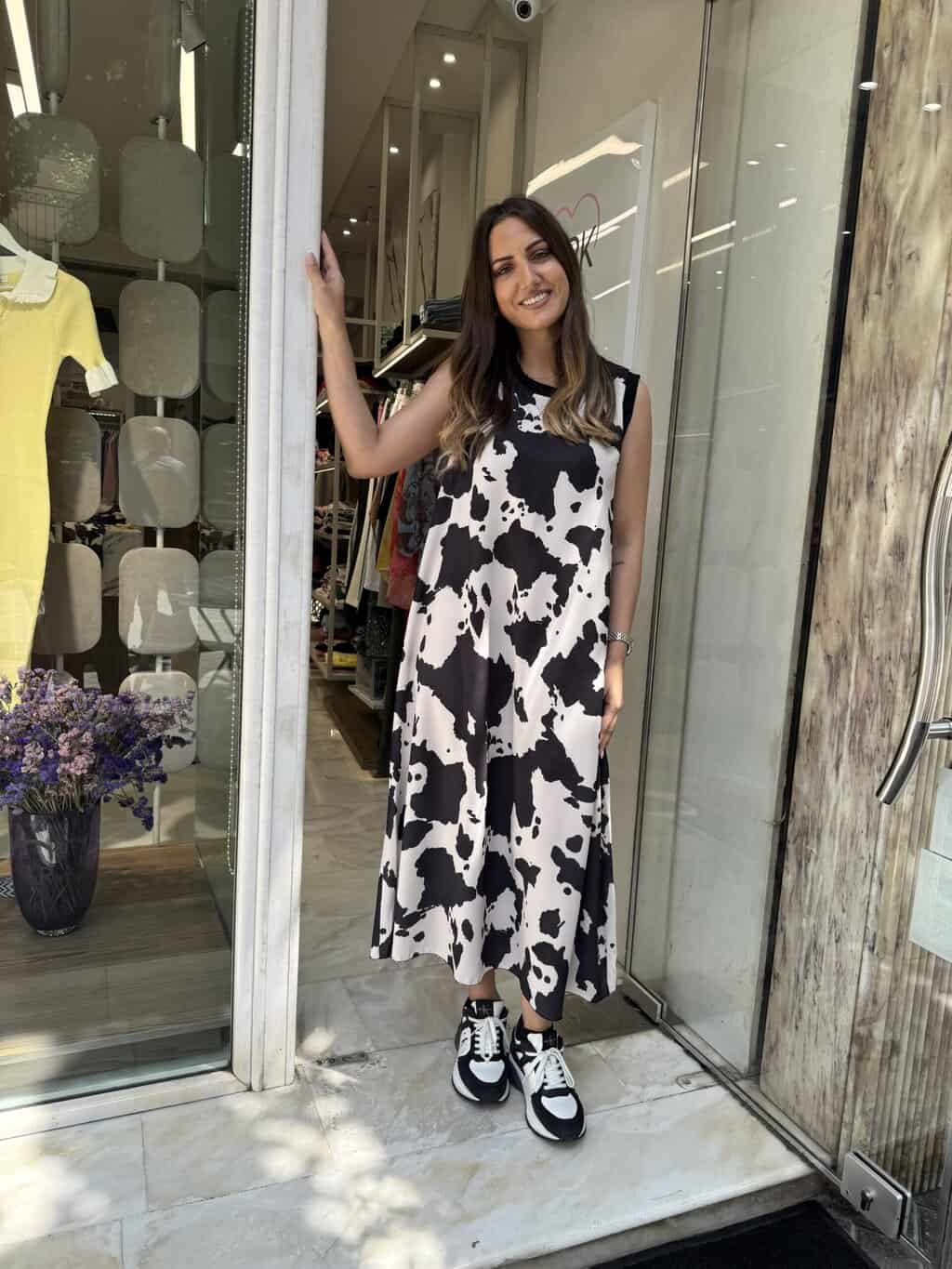 Φόρεμα cow print