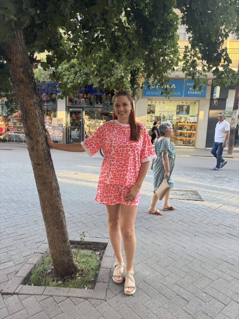 Set λεοπάρ με σορτς