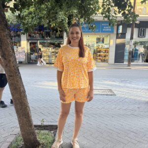 Set λεοπάρ με σορτς