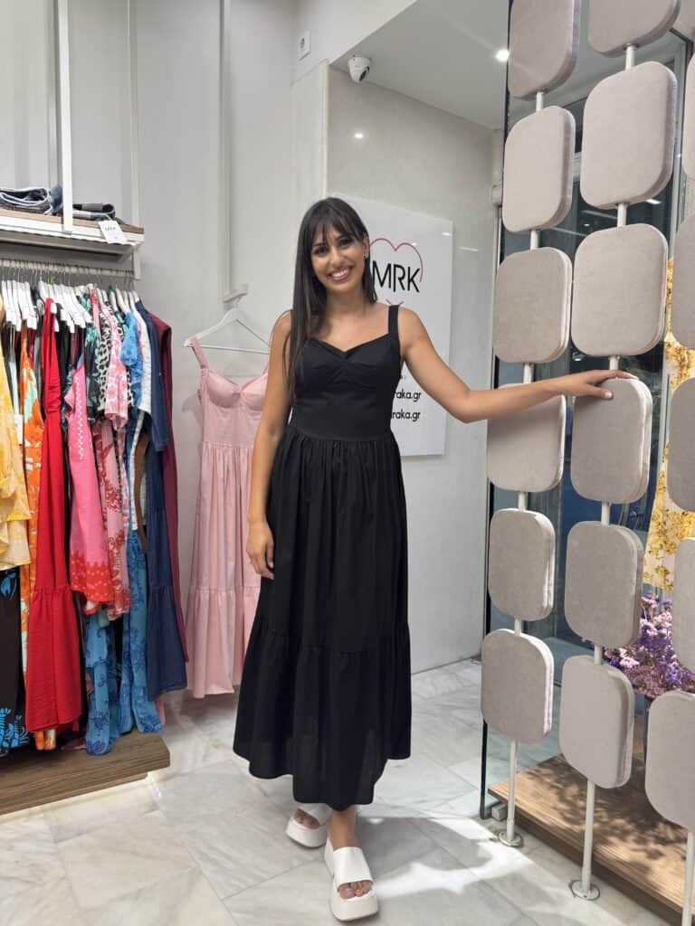 Φόρεμα Τιραντέ Ποπλίνα