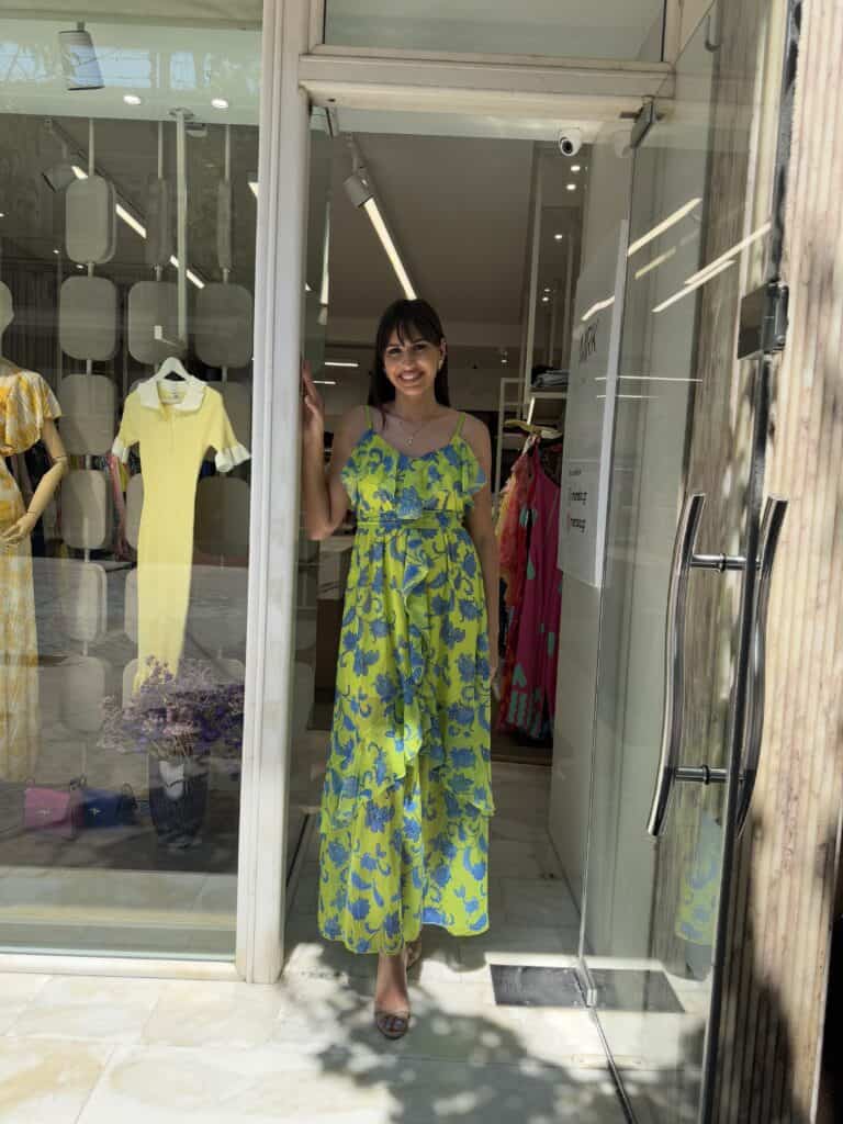 Φόρεμα Βολάν Γαλάζιο