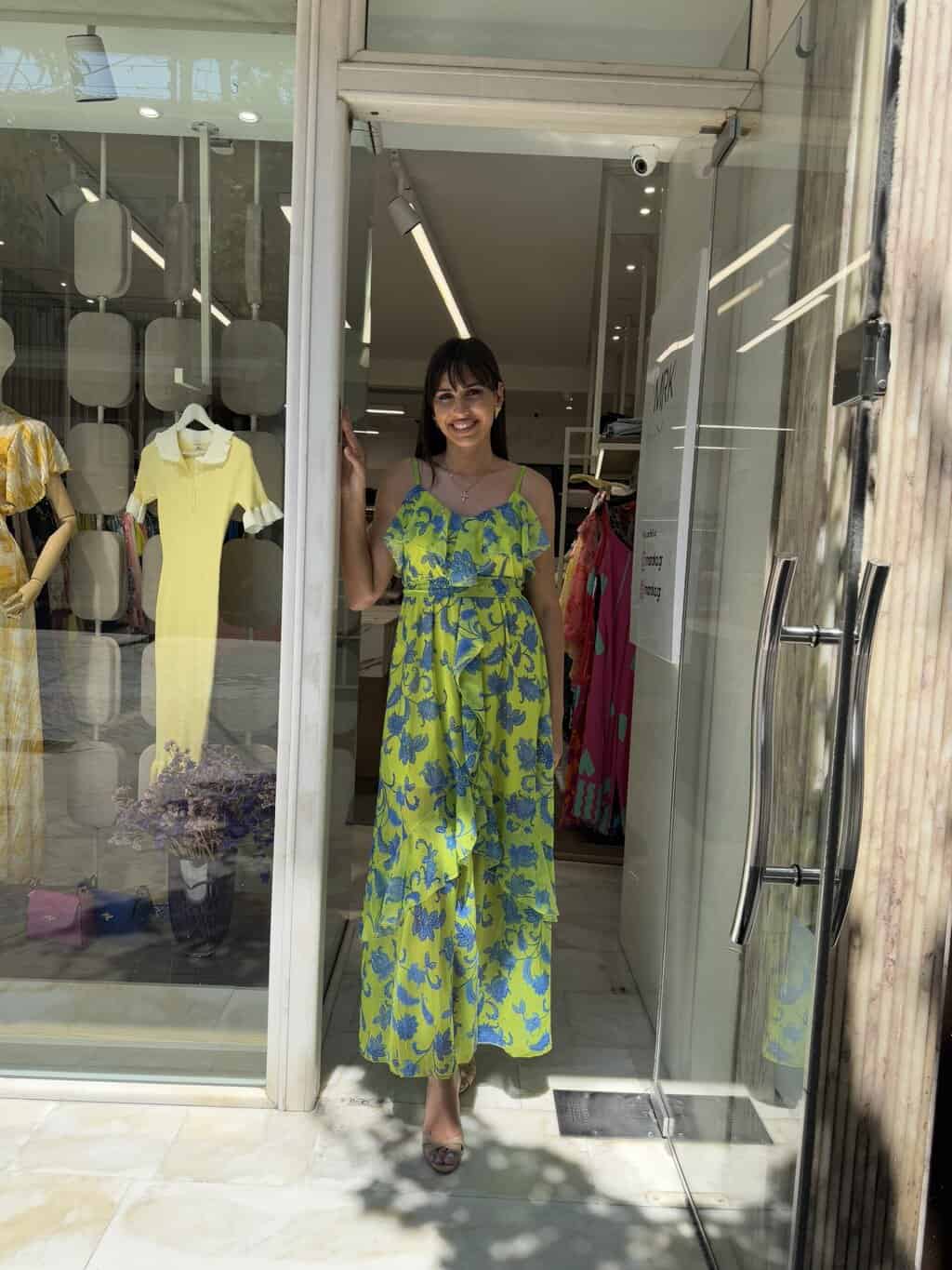 Φόρεμα Βολάν Λαχανί