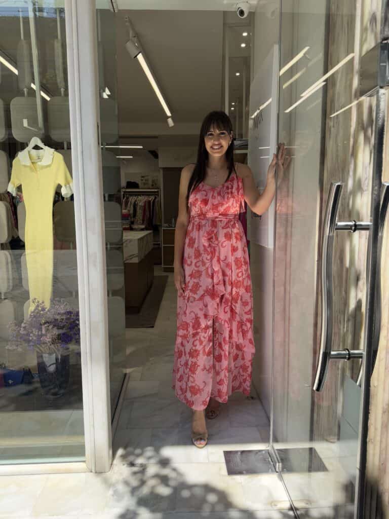 Φόρεμα Βολάν Γαλάζιο