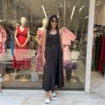 Φόρεμα με ζώνη Χακί