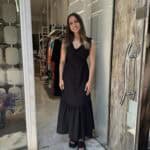 Φόρεμα με δέσιμο Μαύρο