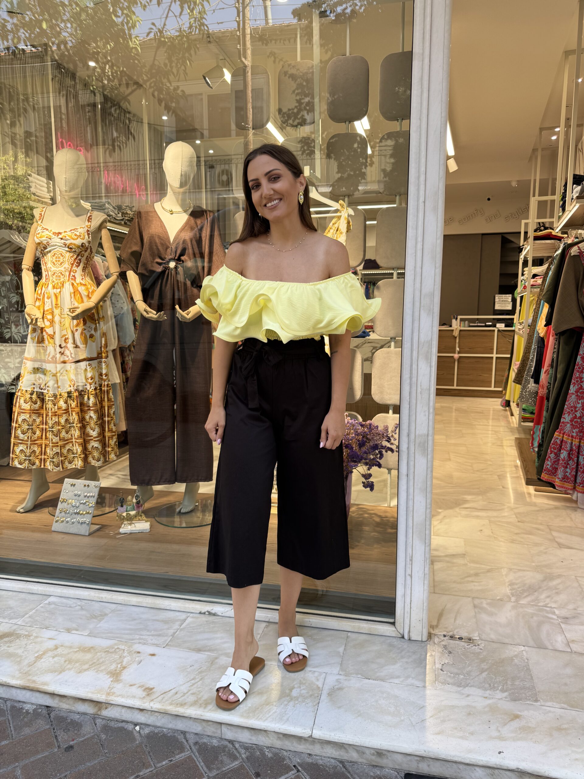 Παντελόνα μαύρη Παντελόνα ποπλίνα