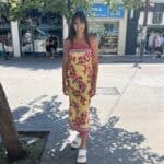 Φόρεμα midi με έντονα χρώματα