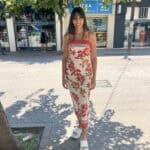 Φόρεμα midi με έντονα χρώματα