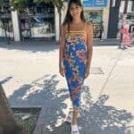 Φόρεμα midi με έντονα χρώματα