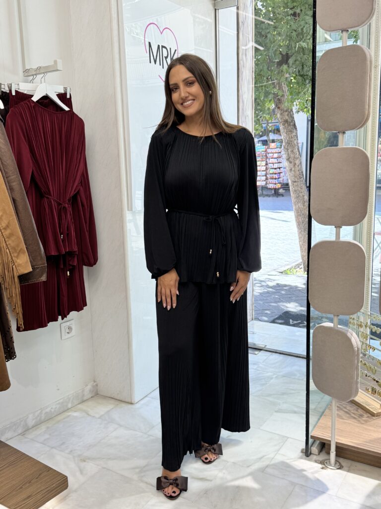 SET MAYRO Σετ πλισέ με παντελόνι