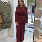 SET MPORNTO Σετ πλισέ με παντελόνι