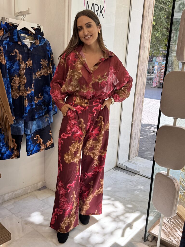 σετ κοκκινο Σετ με πουκάμισο-παντελόνι