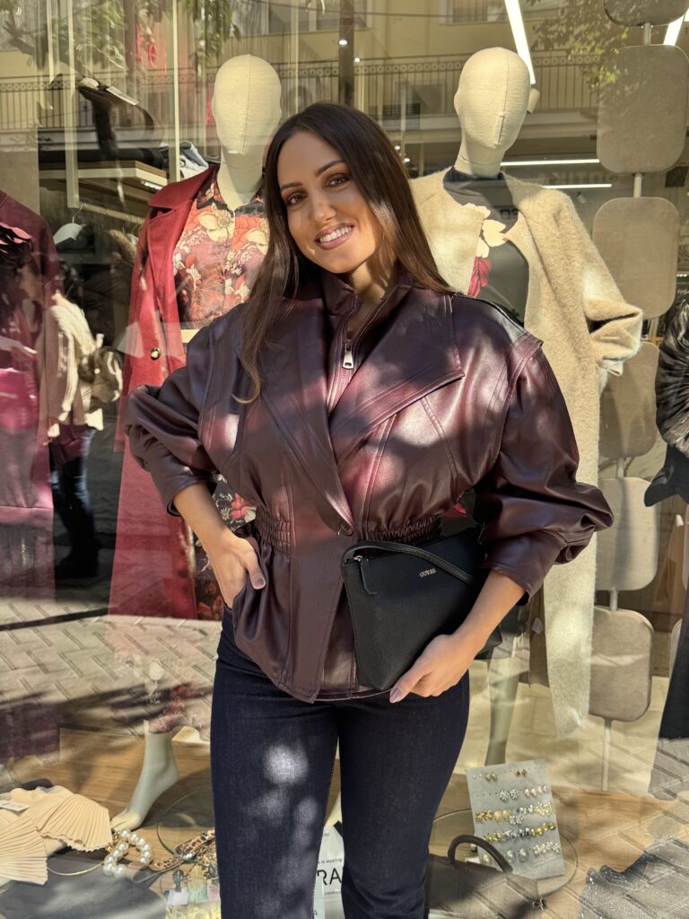 Eco leather Jacket Bordeaux