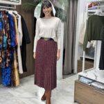 Φούστα πλισέ πουά