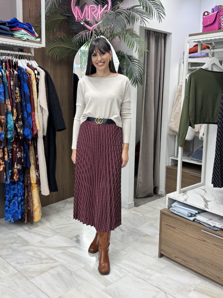 Φούστα πλισέ πουά