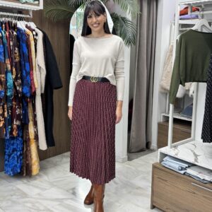 Φούστα πλισέ πουά