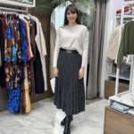 Φούστα πλισέ πουά