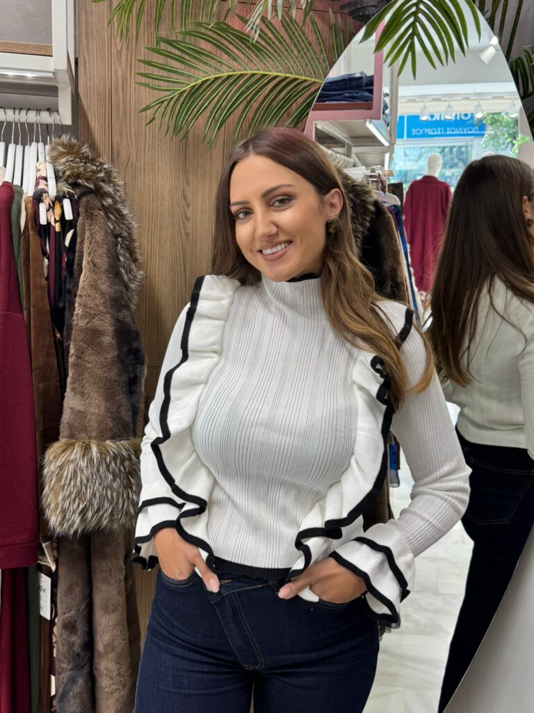 Μπλούζα ζιβάγκο με βολάν