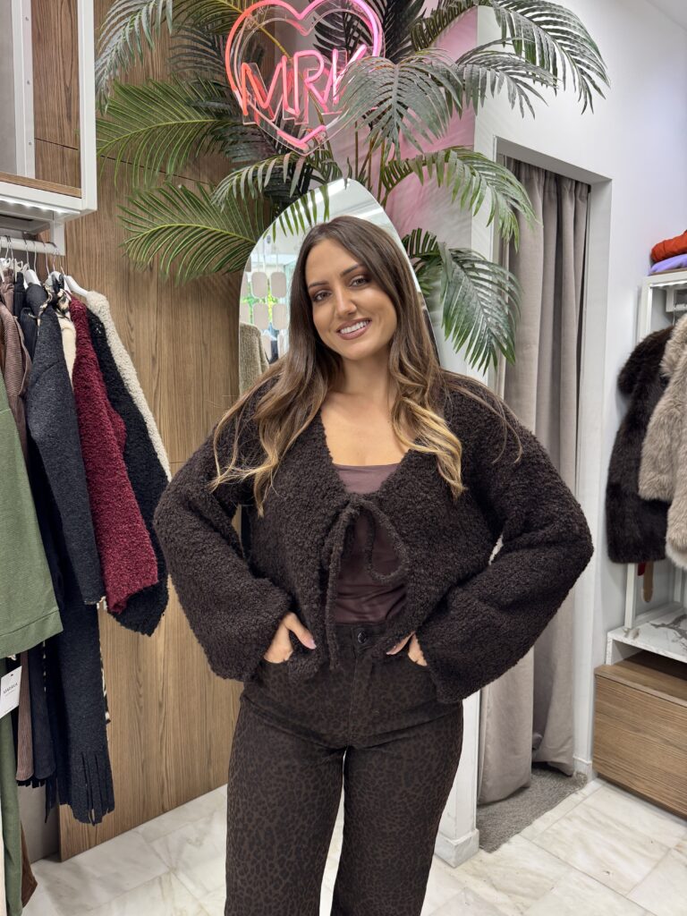 Ζακέτα πλεκτή με δέσιμο