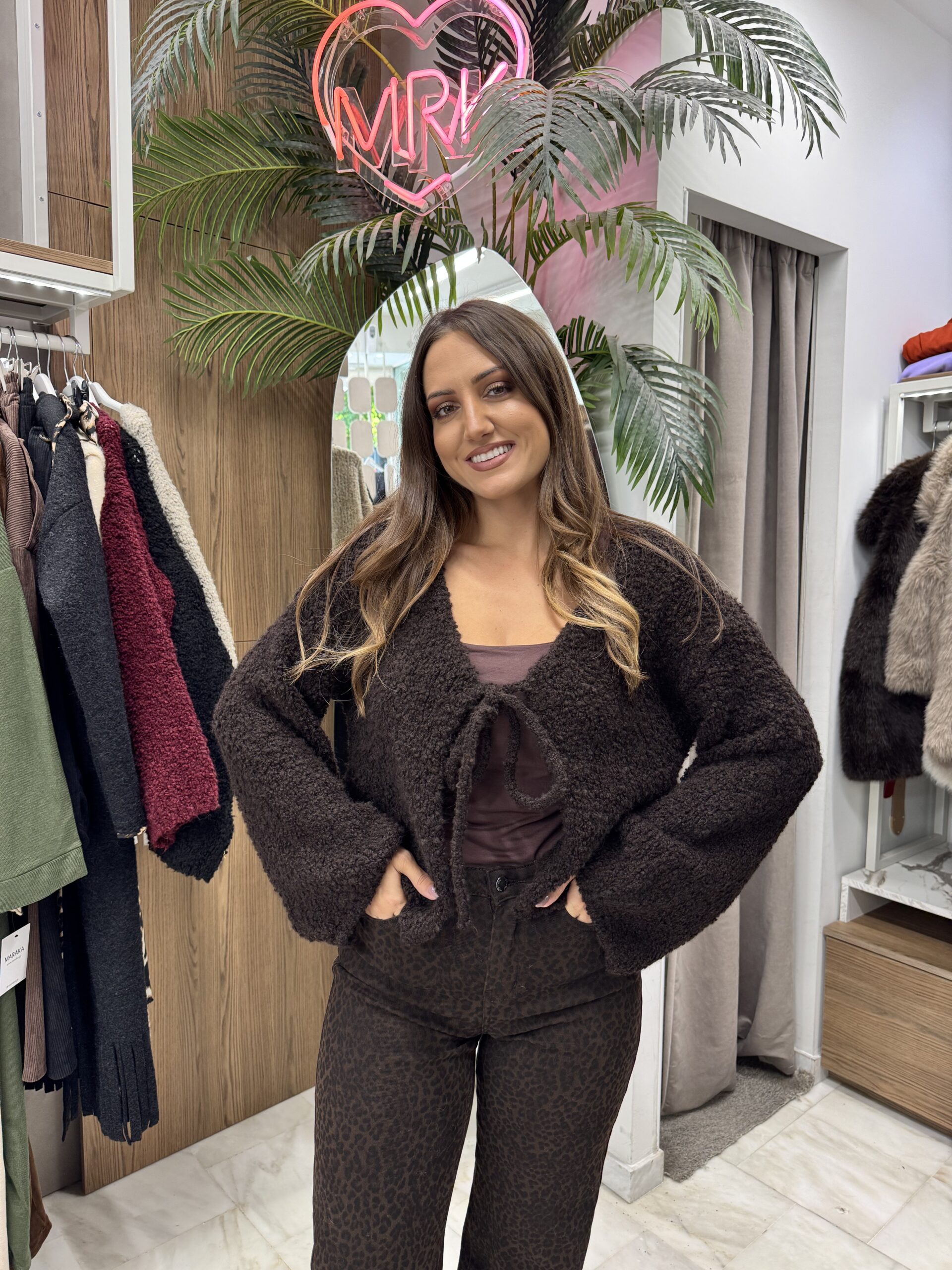 Ζακέτα πλεκτή με δέσιμο