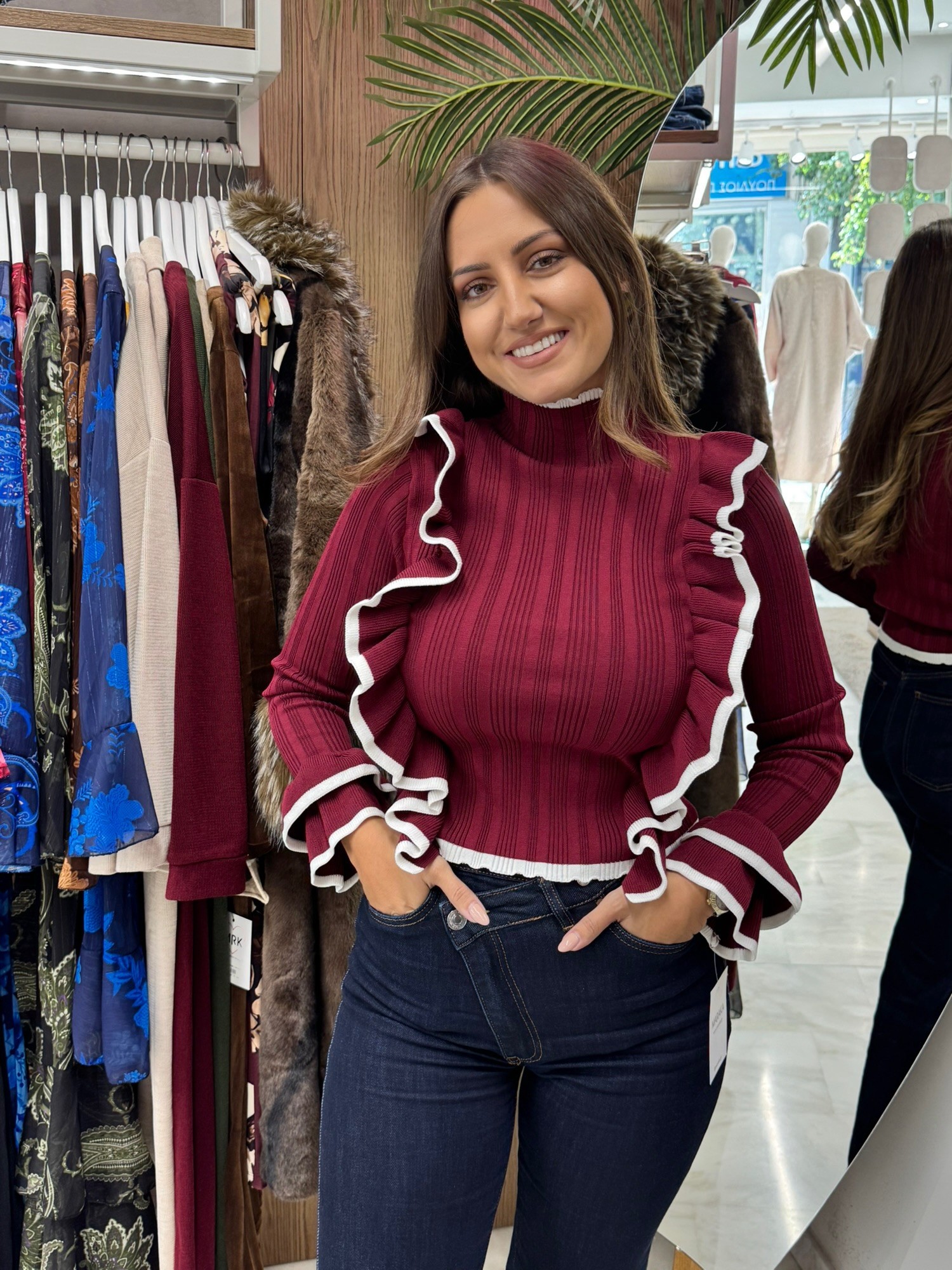 Μπλούζα ζιβάγκο με βολάν