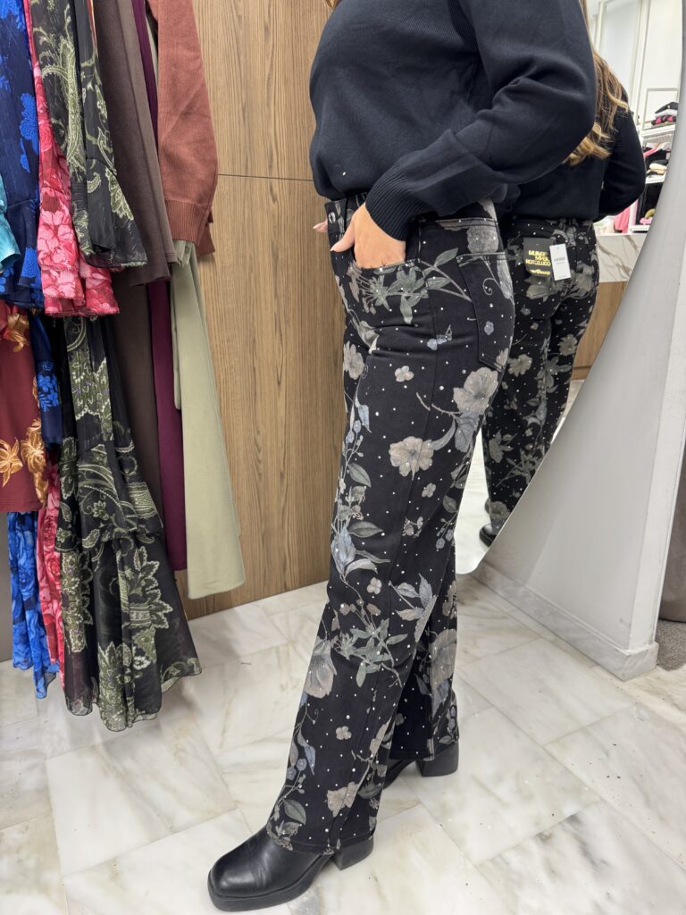 Τζιν παντελόνι φλοράλ