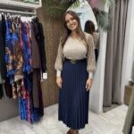 Φούστα πλισέ μονόχρωμη