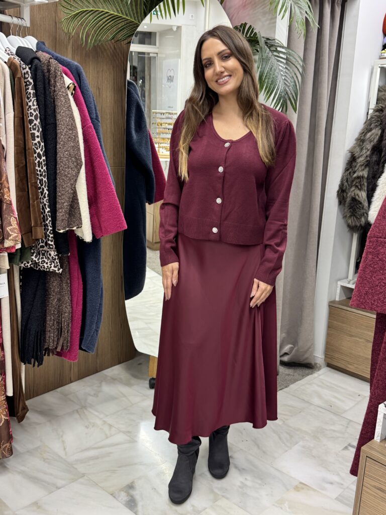 Φούστα σατέν midi