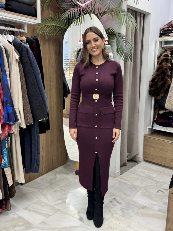 Φόρεμα με χρυσά κουμπιά