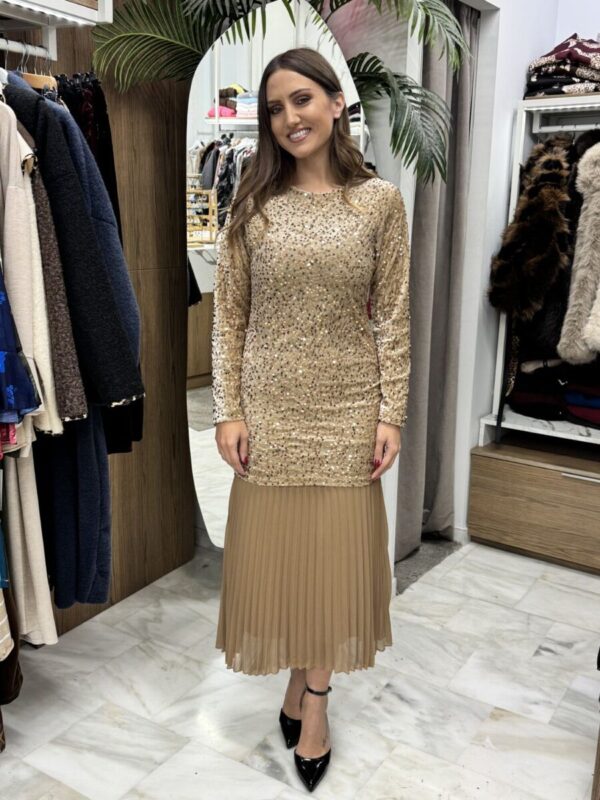 Φόρεμα παγιέτα μακρυμάνικο