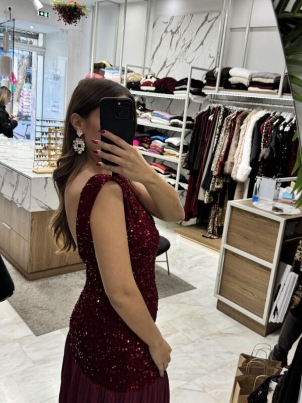 Φόρεμα παγιέτα αμάνικο