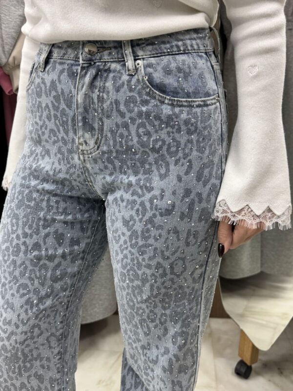 Παντελόνι λεοπάρ με στρας