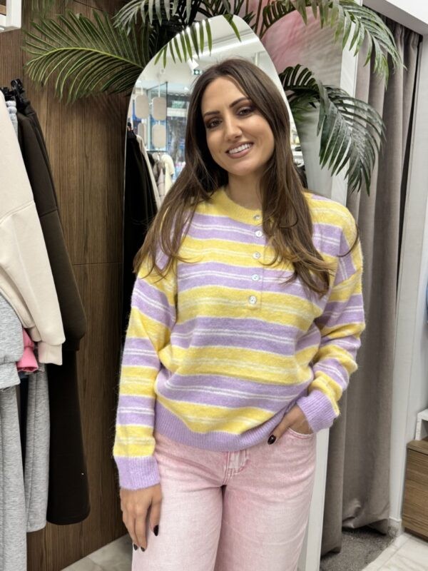 Μπλούζα ριγέ με στρογγυλή λαιμόκοψη