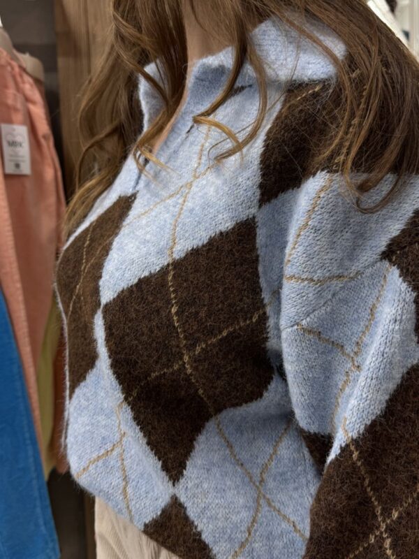 Μπλούζα πλεκτή με ρόμβους