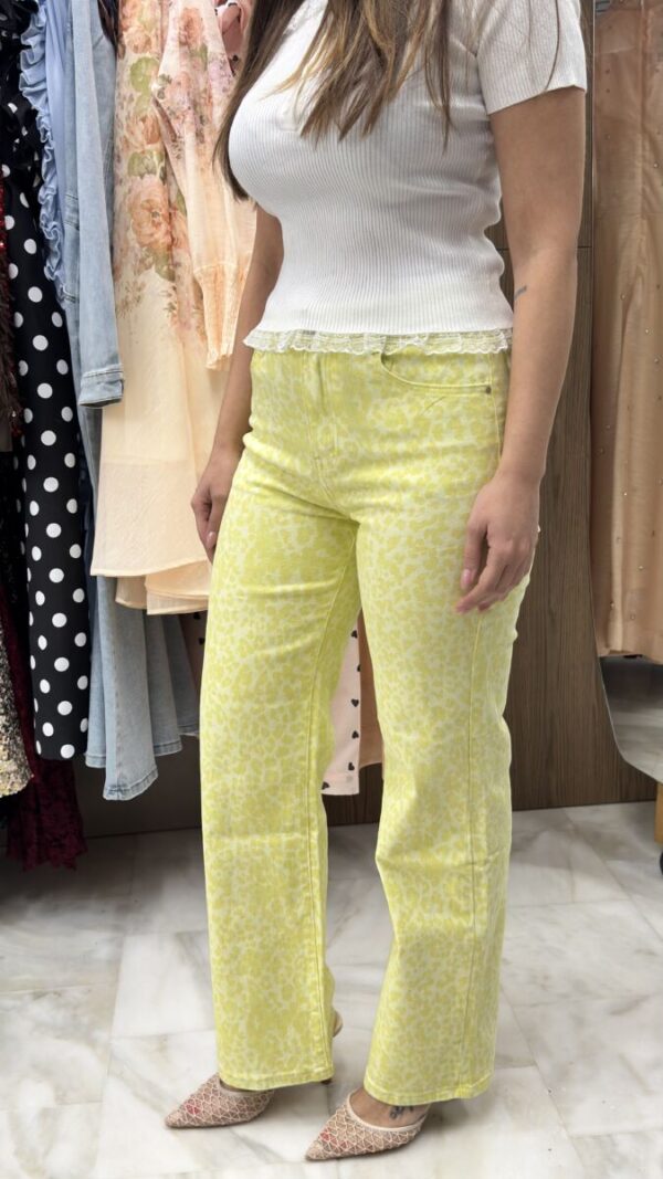 Παντελόνι λεοπάρ κίτρινο