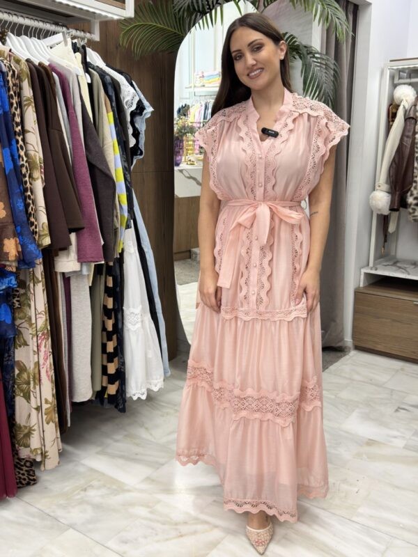 Maxi φόρεμα κιπούρ-δαντέλα