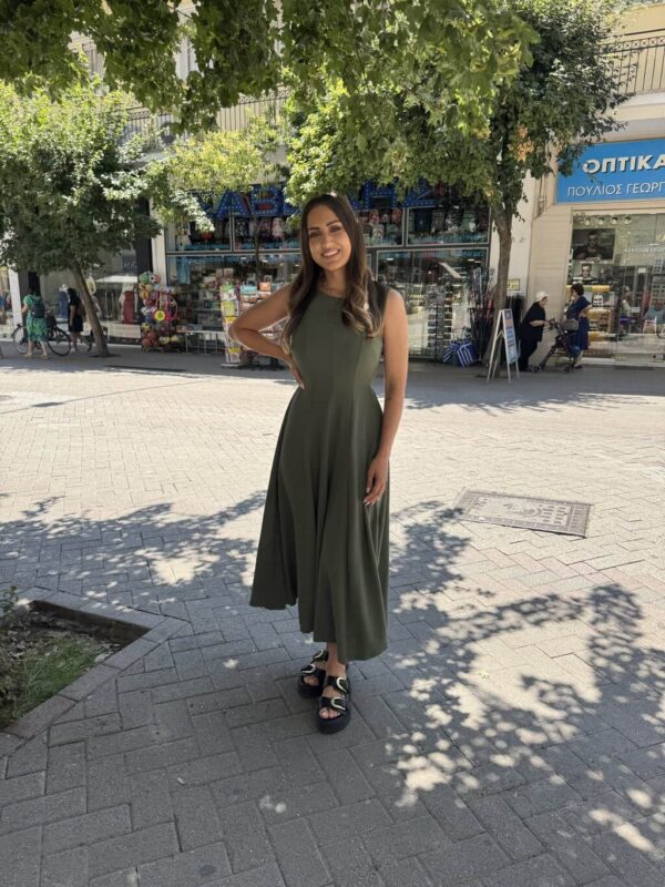 Φόρεμα Αμάνικο με ζώνη