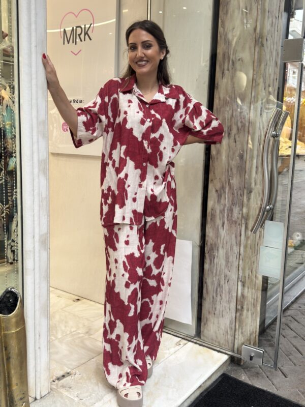Σετ cow print κόκκινο Σετ cow print