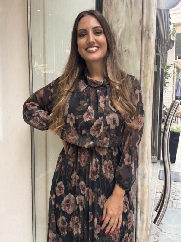 Φόρεμα floral πλισέ
