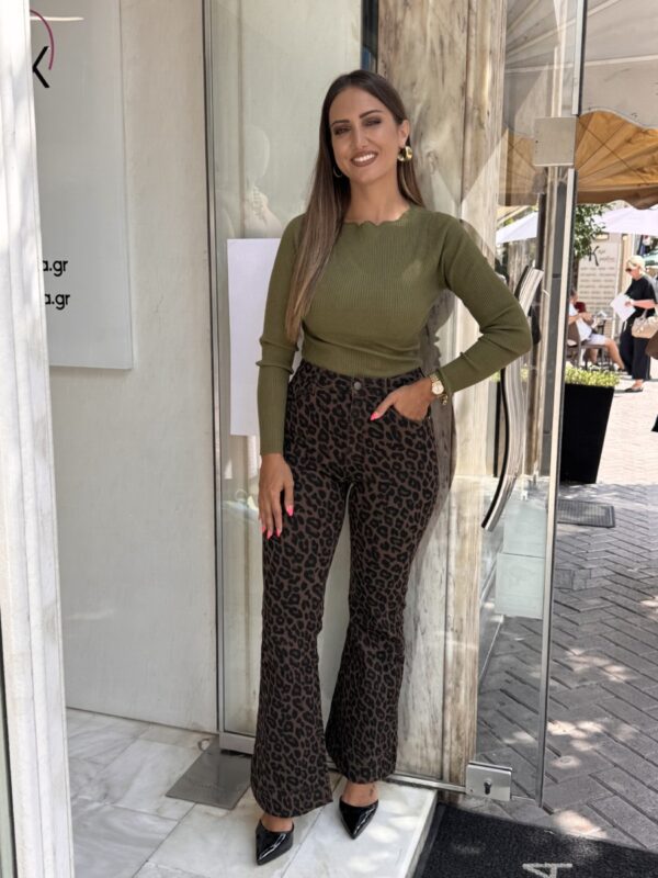 Παντελόνι καμπάνα λεοπάρ