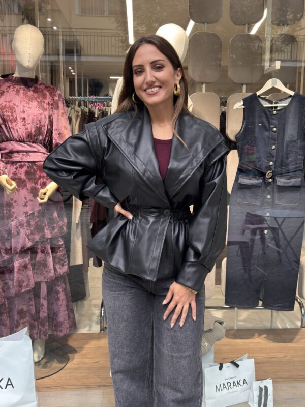 Μπουφάν δερματίνη μαύρο. Eco leather Jacket