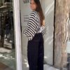 Μπλούζα Νυχτερίδα ριγέ