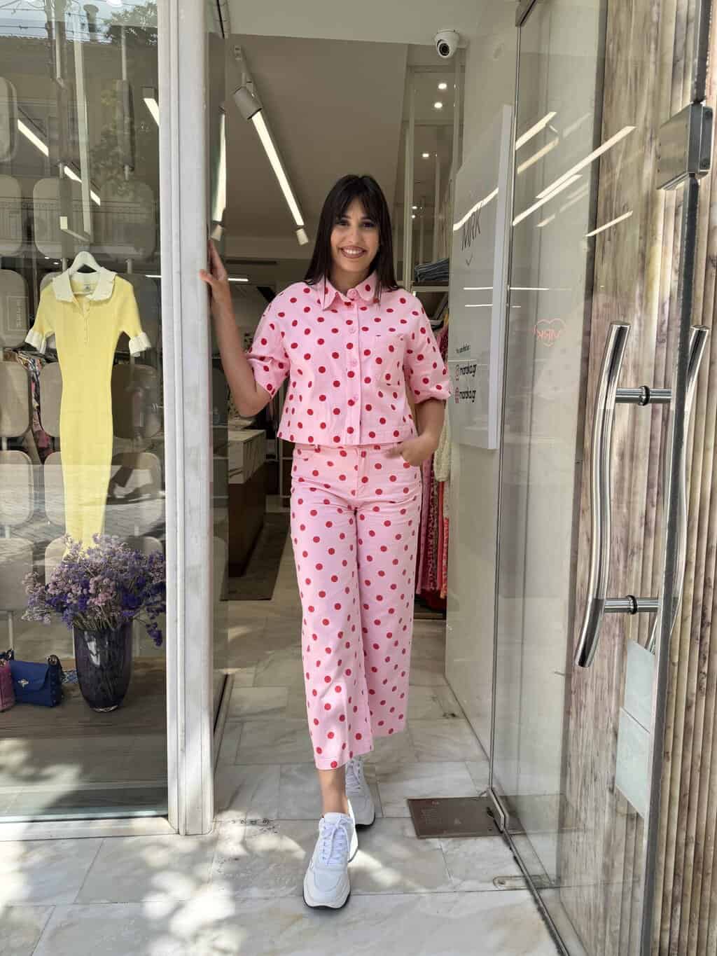 Σετ τζιν πουά ροζ