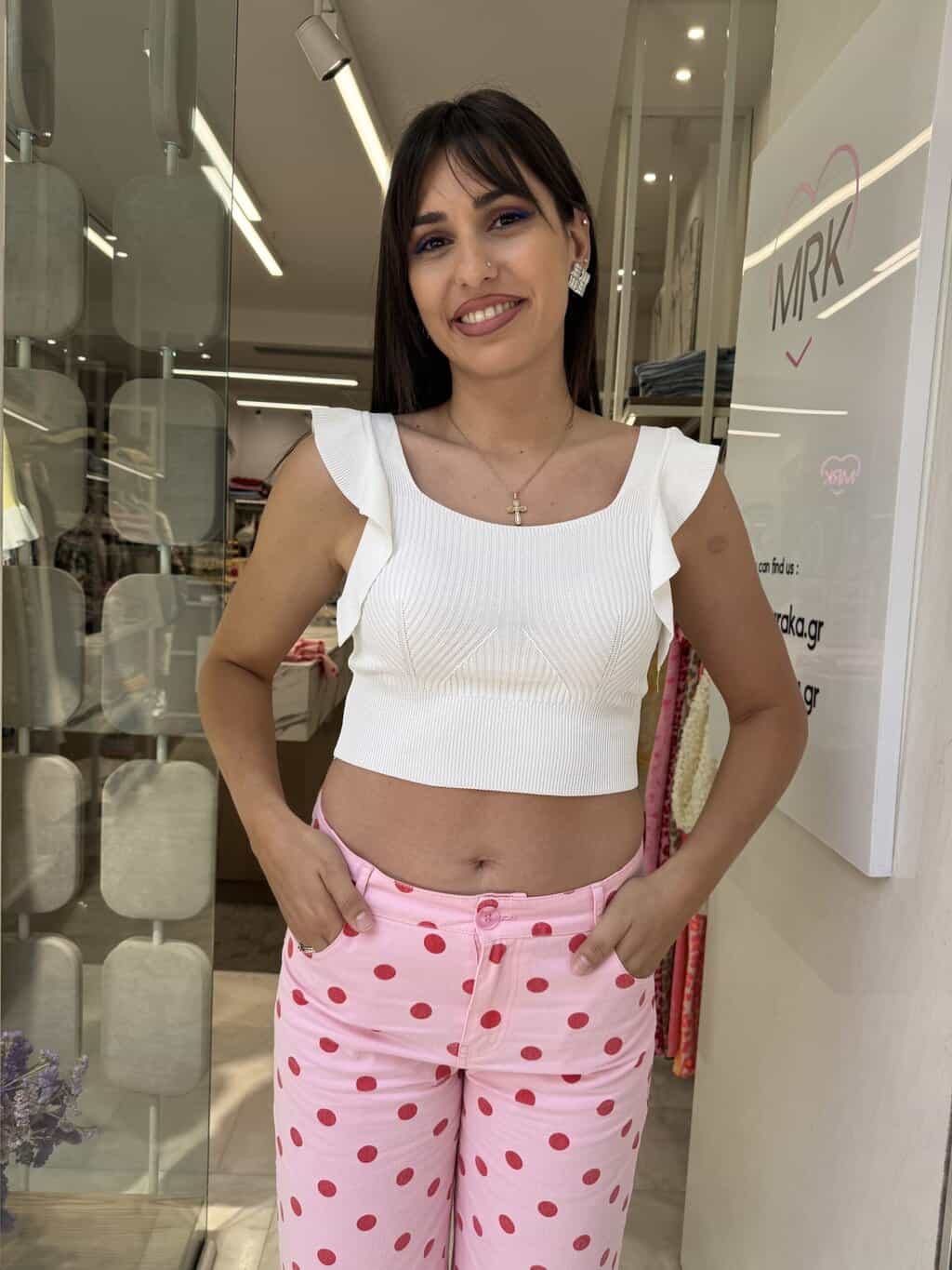 Τοπ τιραντέ με βολάν