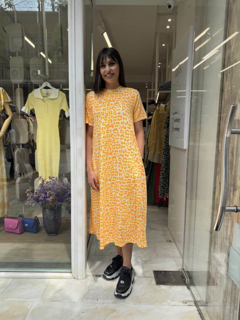 Φόρεμα λεοπάρ μακό