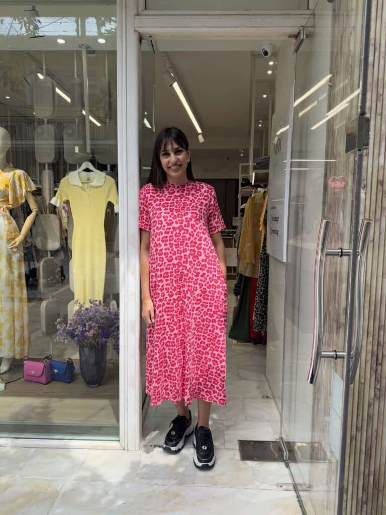 Φόρεμα λεοπάρ μακό