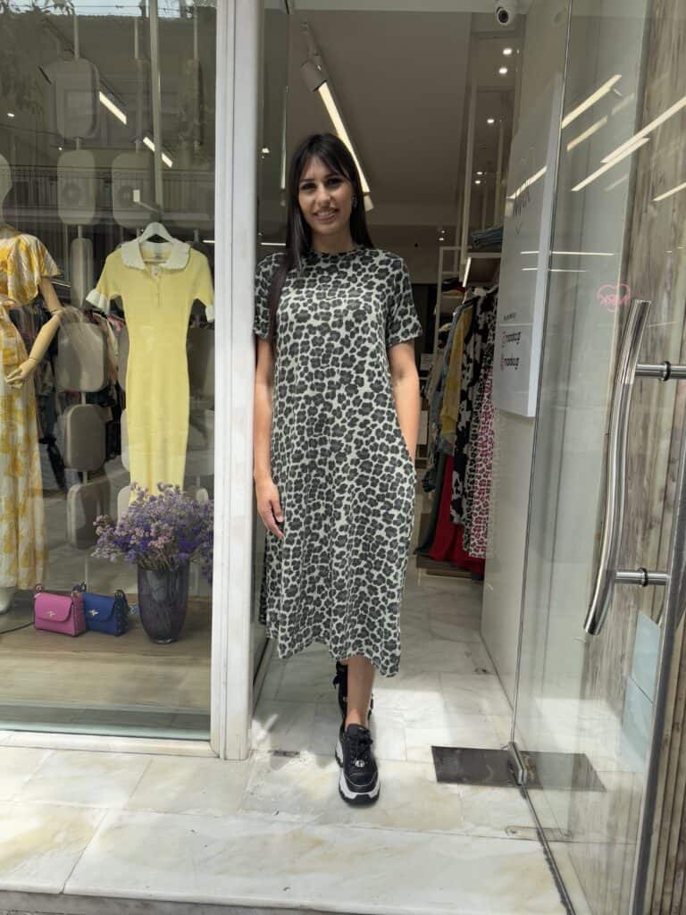 Φόρεμα λεοπάρ μακό