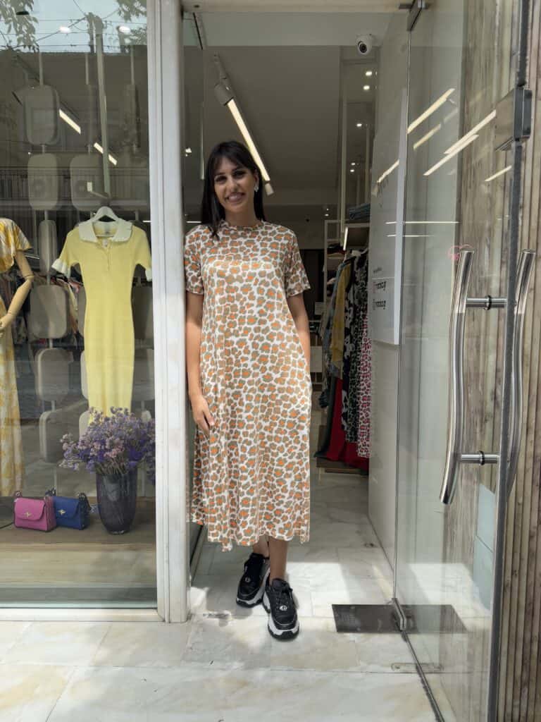 Φόρεμα λεοπάρ μακό