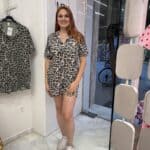 Ολόσωμη κοντή φόρμα animal print